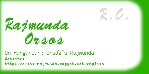 rajmunda orsos business card